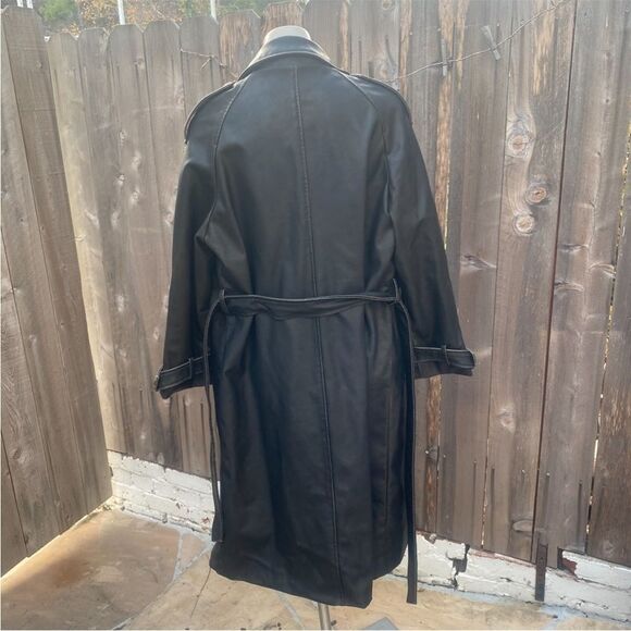 Zara distressed faux leather trench Size M - Picture 7 of 8